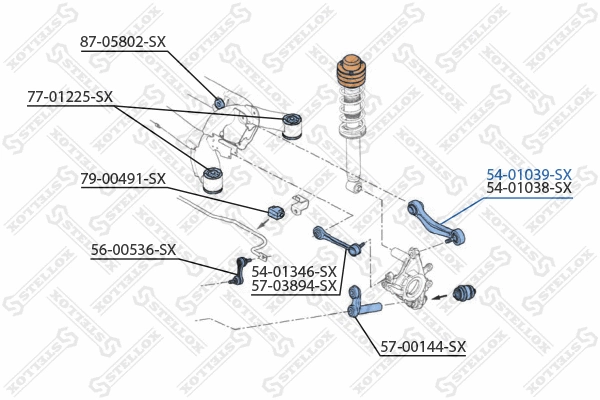 Control/Trailing Arm, wheel suspension