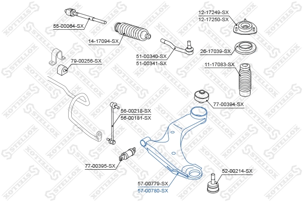 Control/Trailing Arm, wheel suspension