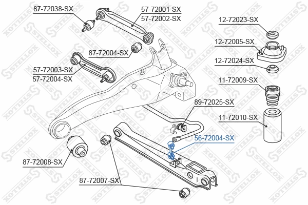 Link/Coupling Rod, stabiliser bar (56-72004-SX)