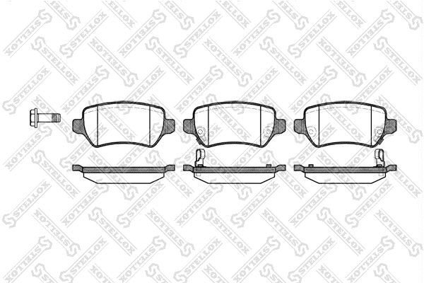 Brake Pad Set, disc brake (968 002-SX)