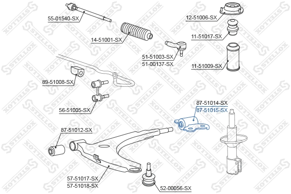 Mounting, control/trailing arm