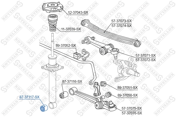 Mounting, control/trailing arm
