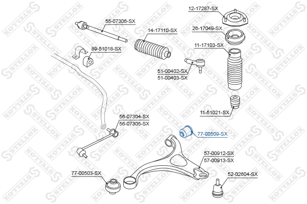 Mounting, control/trailing arm