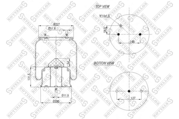 Bellow, air suspension (84-00146-SX)