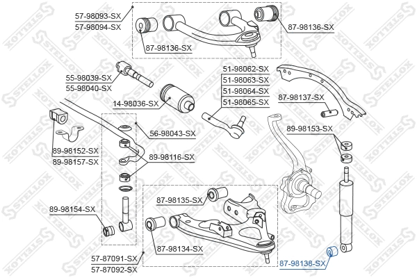 Mounting, control/trailing arm