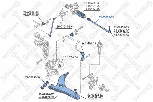 Inner Tie Rod (55-05677-SX)