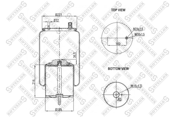 Bellow, air suspension (84-00117-SX)