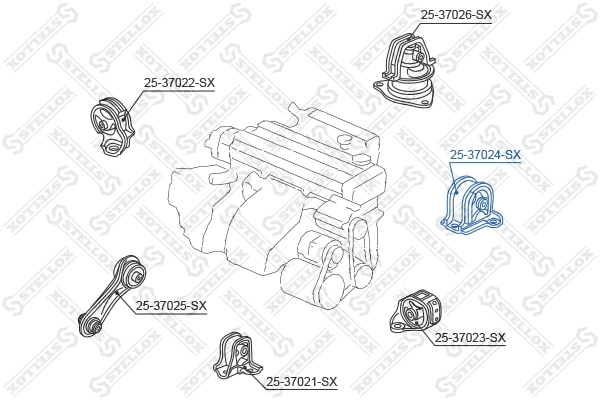 Mounting, engine (25-37024-SX)