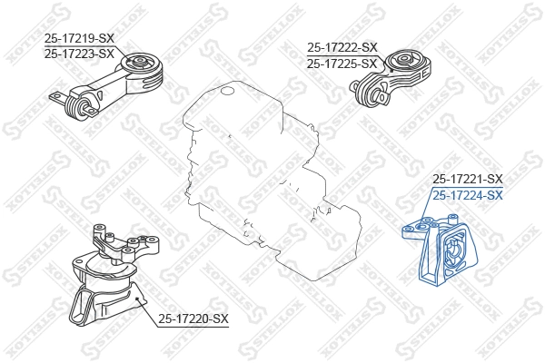 Mounting, engine