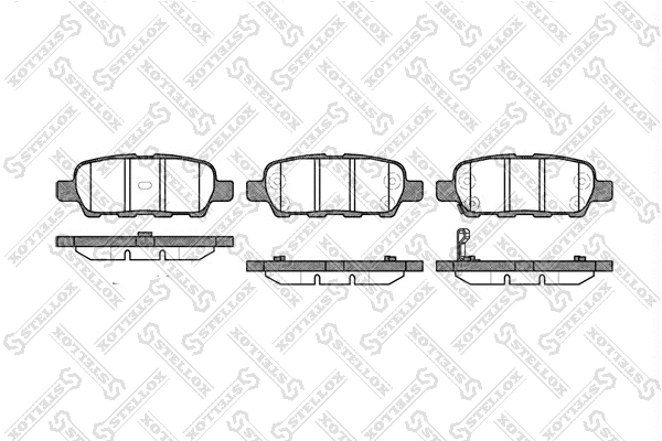 Brake Pad Set, disc brake (890 012L-SX)