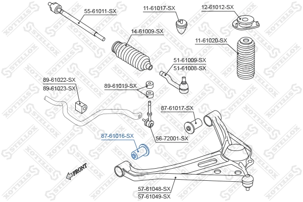 Mounting, control/trailing arm