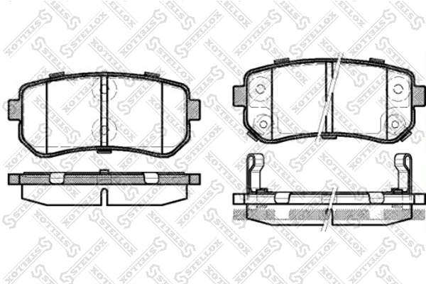 Brake Pad Set, disc brake (001 087L-SX)