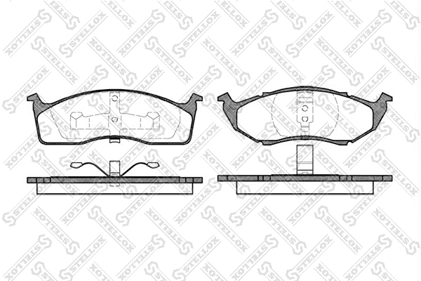 Brake Pad Set, disc brake (458 020B-SX)