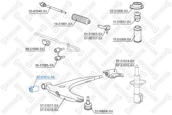 Mounting, control/trailing arm