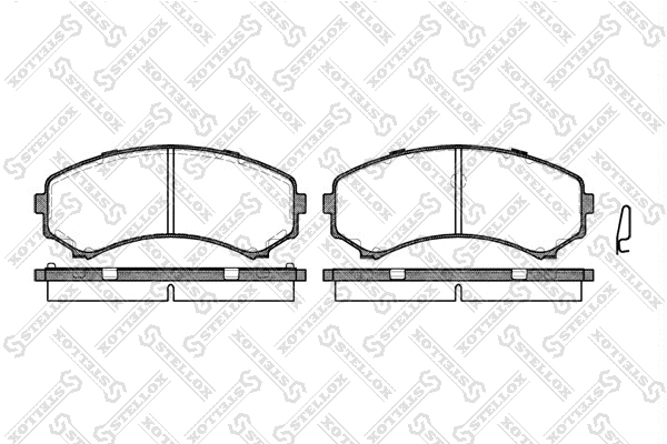 Brake Pad Set, disc brake (407 000-SX)