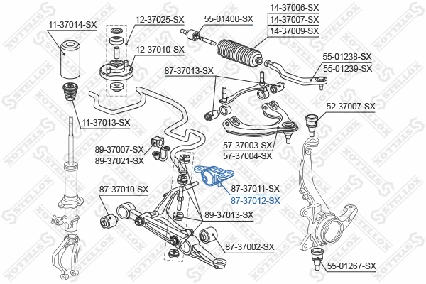 Mounting, control/trailing arm