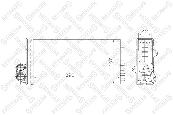 Heat Exchanger, interior heating (10-35062-SX)