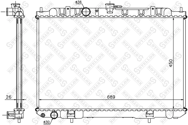 Radiator, engine cooling (10-26715-SX)