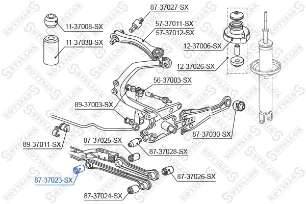 Mounting, control/trailing arm