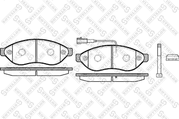Brake Pad Set, disc brake (001 091B-SX)