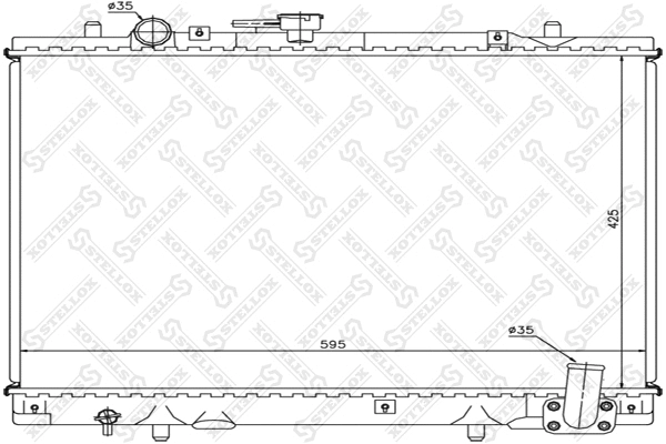 Radiator, engine cooling (10-25966-SX)