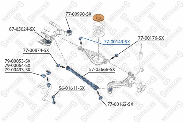 Mounting, control/trailing arm