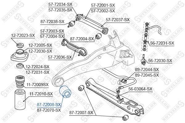 Mounting, control/trailing arm
