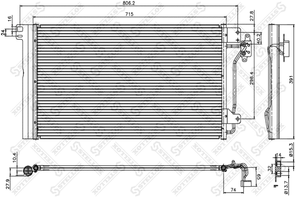 Condenser, air conditioning (10-45167-SX)