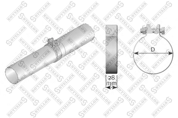 Pipe Connector, exhaust system (82-01071-SX)