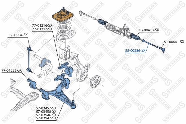 Inner Tie Rod (55-00286-SX)