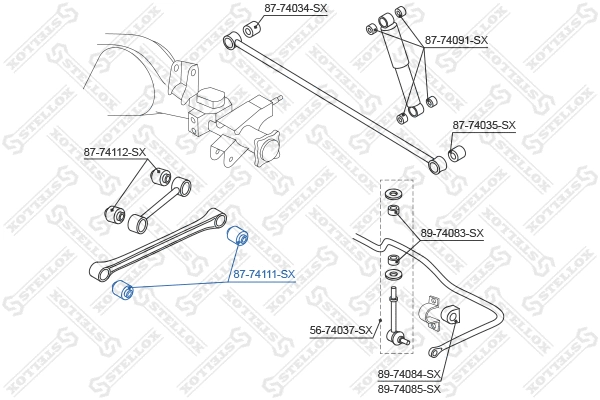 Mounting, control/trailing arm