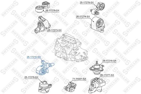 Mounting, engine