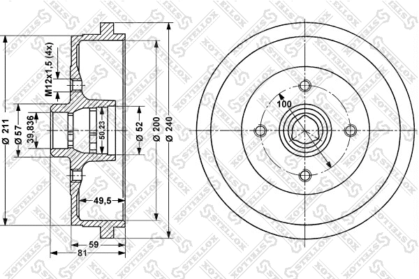 Brake Drum (6025-4709-SX)