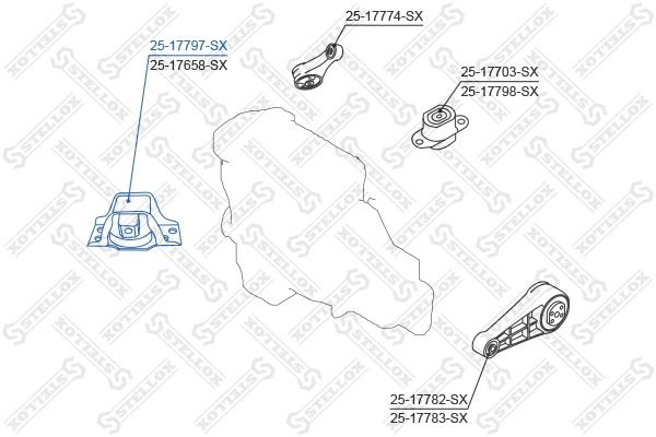 Mounting, engine
