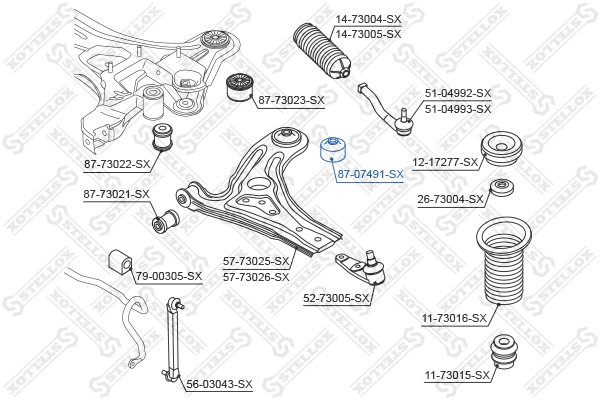 Mounting, control/trailing arm