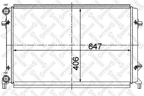 Radiator, engine cooling (10-25365-SX)