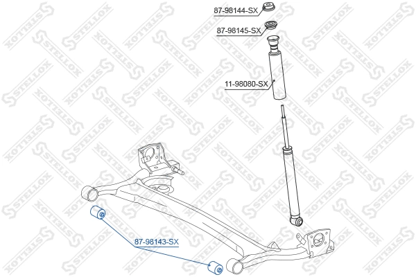 Mounting, control/trailing arm