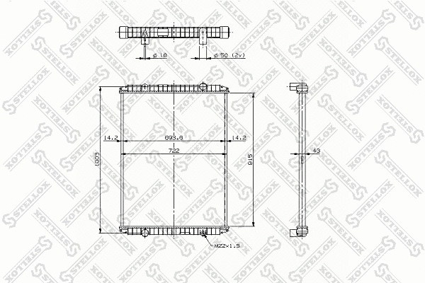 Radiator, engine cooling (81-03310-SX)