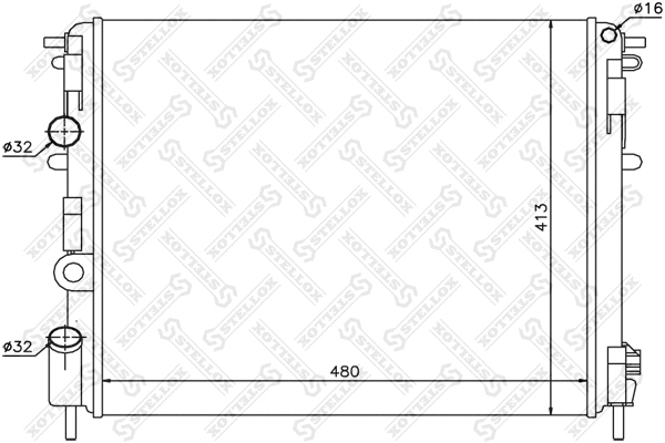 Radiator, engine cooling (10-26178-SX)