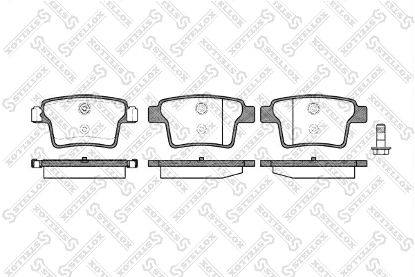 Brake Pad Set, disc brake (1160 010B-SX)