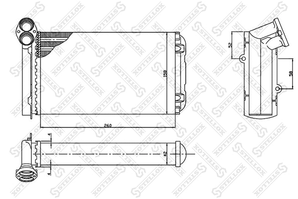 Heat Exchanger, interior heating (10-35075-SX)