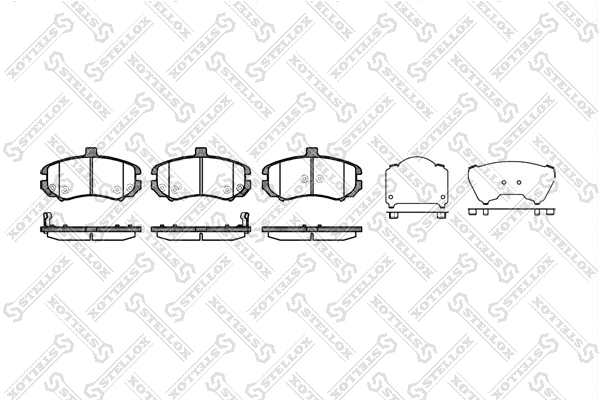 Brake Pad Set, disc brake (1205 002L-SX)