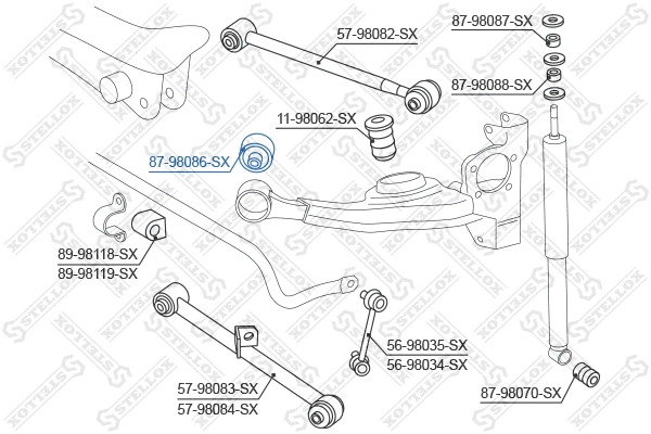 Mounting, control/trailing arm