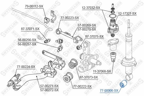 Mounting, control/trailing arm (77-00006-SX)
