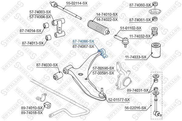 Mounting, control/trailing arm
