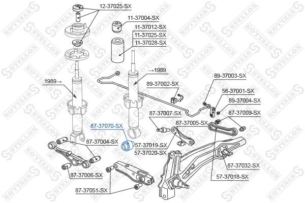 Mounting, control/trailing arm