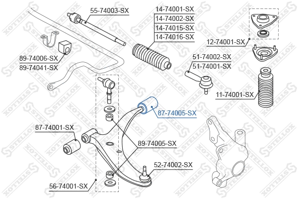 Mounting, control/trailing arm