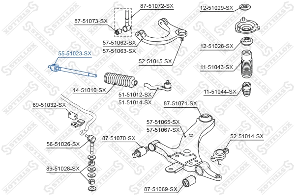 Inner Tie Rod (55-51023-SX)