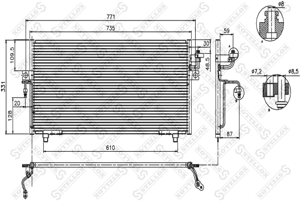 Condenser, air conditioning (10-45018-SX)