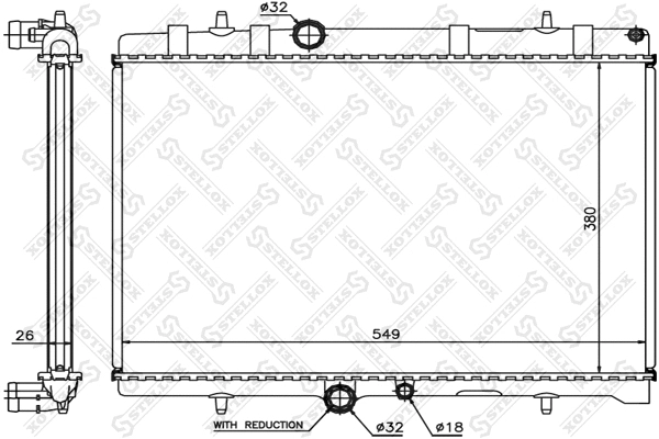 Radiator, engine cooling (10-25077-SX)